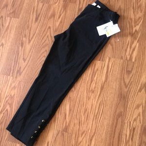 Black capris with tags